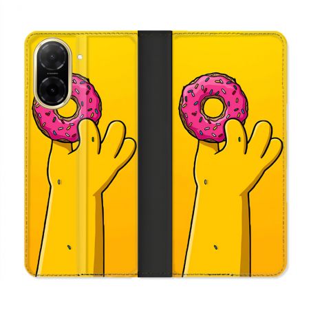 Housse cuir portefeuille Pour Xiaomi Redmi A5 Simpson Donuts