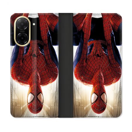 Housse cuir portefeuille Pour Xiaomi Redmi A5 Spiderman Invers