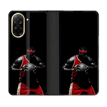 Housse cuir portefeuille Pour Xiaomi Redmi A5 Sport Basketeur