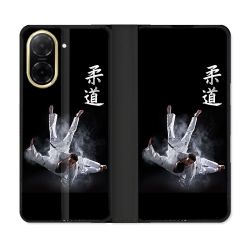 Housse cuir portefeuille Pour Xiaomi Redmi A5 Sport Judo Noir