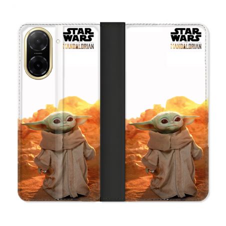 Housse cuir portefeuille Pour Xiaomi Redmi A5 Star Wars - Yoda bebe soleil