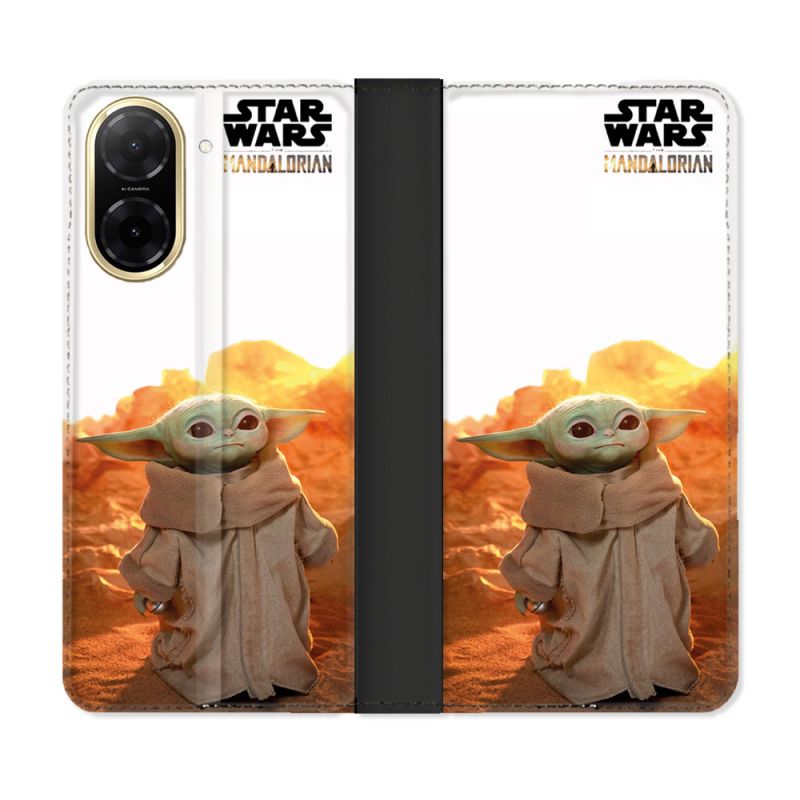 Housse cuir portefeuille Pour Xiaomi Redmi A5 Star Wars - Yoda bebe soleil