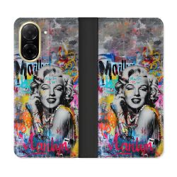 Housse cuir portefeuille Pour Xiaomi Redmi A5 Street Art Maryline Monroe