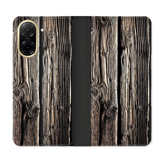 Housse cuir portefeuille Pour Xiaomi Redmi A5 Texture Bois