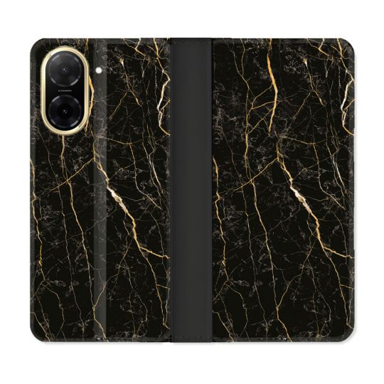 Housse cuir portefeuille Pour Xiaomi Redmi A5 Texture Marbre Noir