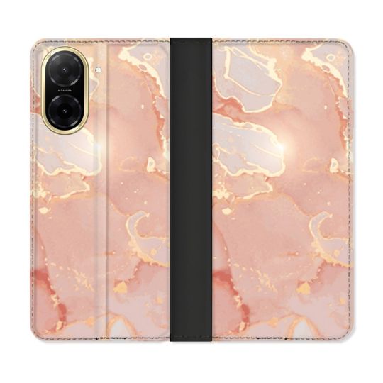 Housse cuir portefeuille Pour Xiaomi Redmi A5 Texture Marbre Rose