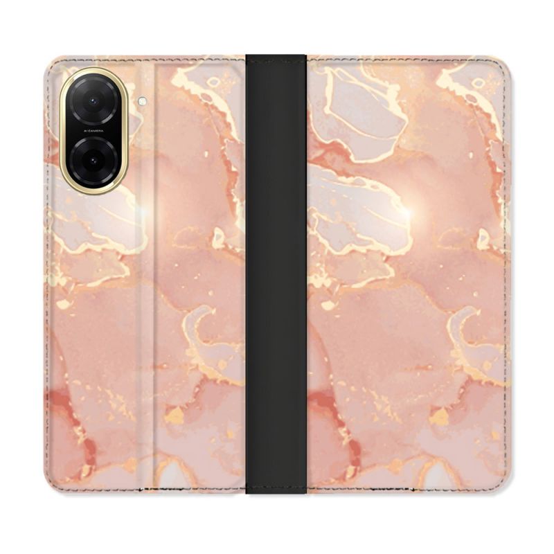 Housse cuir portefeuille Pour Xiaomi Redmi A5 Texture Marbre Rose