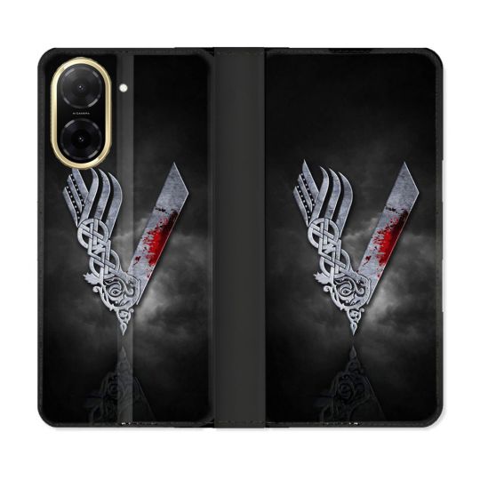 Housse cuir portefeuille Pour Xiaomi Redmi A5 Viking