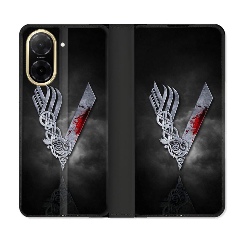 Housse cuir portefeuille Pour Xiaomi Redmi A5 Viking