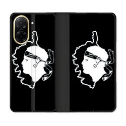 Housse cuir portefeuille Pour Xiaomi Redmi A5 Voyage Corse Noir