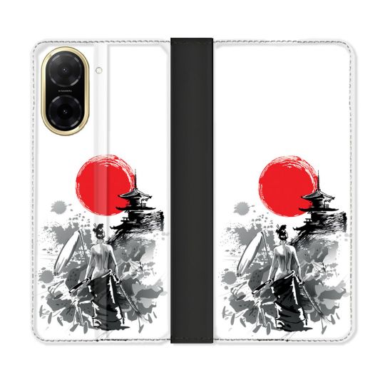 Housse cuir portefeuille Pour Xiaomi Redmi A5 Voyage Japon Femme