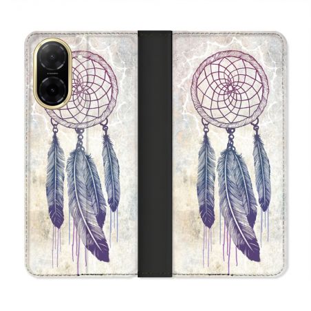 Housse cuir portefeuille Pour Xiaomi Redmi A5 Zen Attrape Reve Blanc