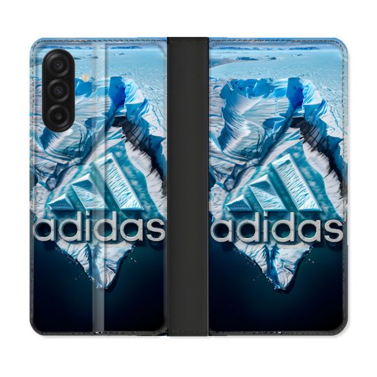 Housse cuir portefeuille Pour Samsung Galaxy A17 5G Adidas Iceberg
