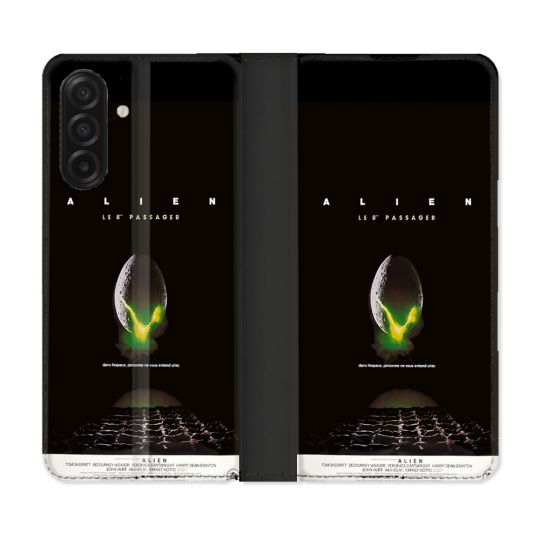 Housse cuir portefeuille Pour Samsung Galaxy A17 5G Alien Affiche