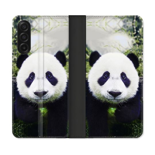 Housse cuir portefeuille Pour Samsung Galaxy A17 5G Animal Panda Color