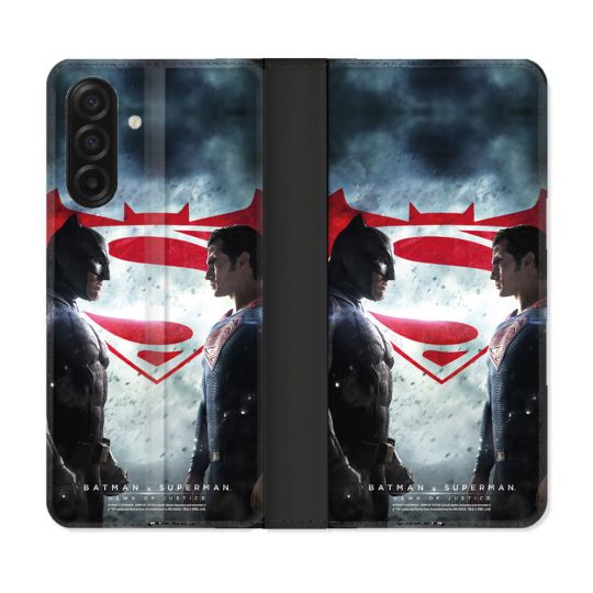 Housse cuir portefeuille Pour Samsung Galaxy A17 5G Batman VS Superman