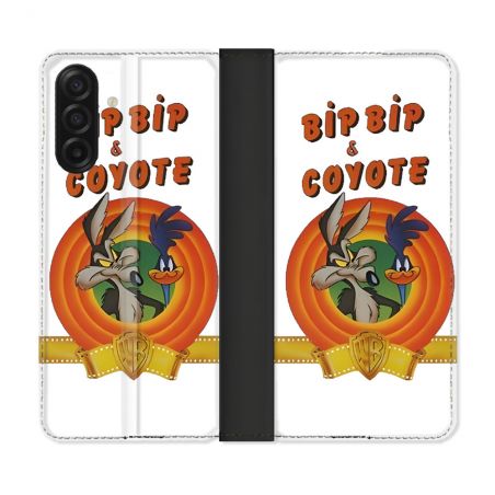 Housse cuir portefeuille Pour Samsung Galaxy A17 5G Bip Bip Coyote