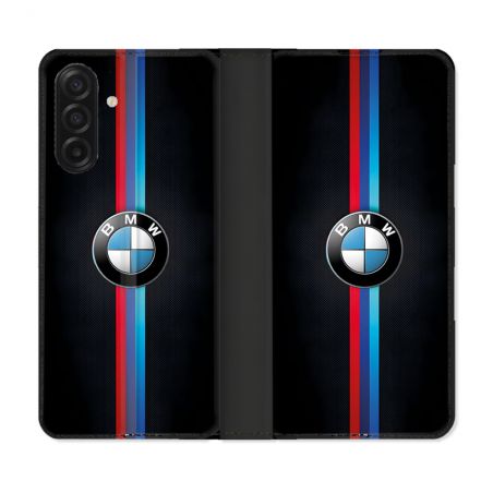 Housse cuir portefeuille Pour Samsung Galaxy A17 5G BMW Logo