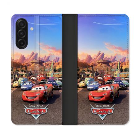 Housse cuir portefeuille Pour Samsung Galaxy A17 5G Cars Affiche