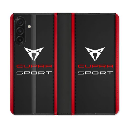 Housse cuir portefeuille Pour Samsung Galaxy A17 5G Cupra