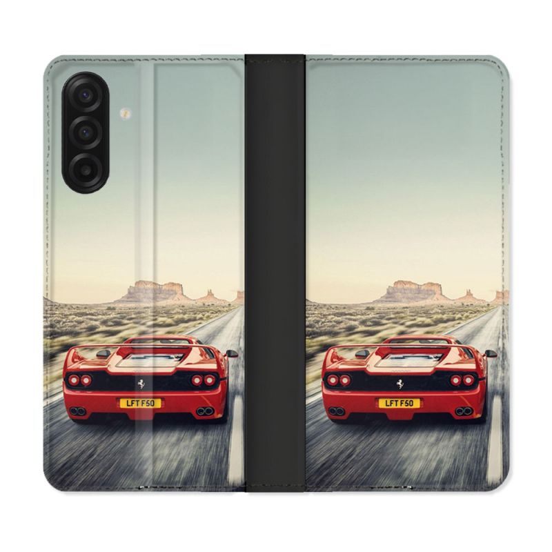Housse cuir portefeuille Pour Samsung Galaxy A17 5G Ferrari F50