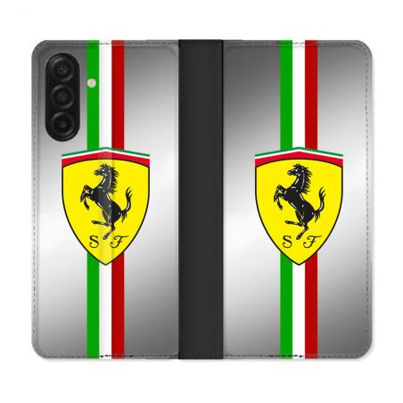 Housse cuir portefeuille Pour Samsung Galaxy A17 5G Ferrari Ligne