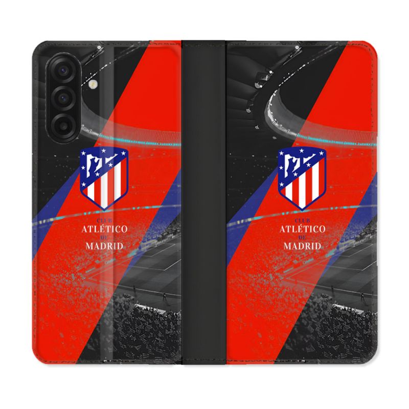 Housse cuir portefeuille Pour Samsung Galaxy A17 5G Foot Athletico Madrid