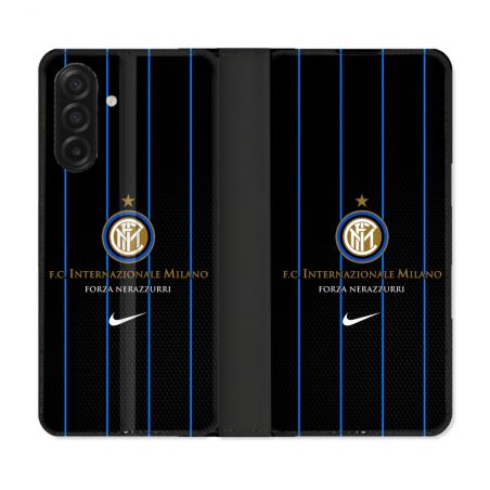 Housse cuir portefeuille Pour Samsung Galaxy A17 5G Foot Inter Milan