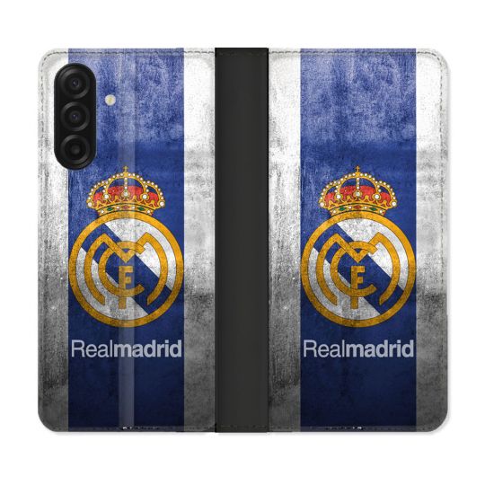 Housse cuir portefeuille Pour Samsung Galaxy A17 5G Foot Real Madrid