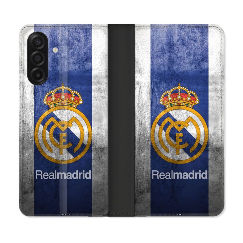 Housse cuir portefeuille Pour Samsung Galaxy A17 5G Foot Real Madrid
