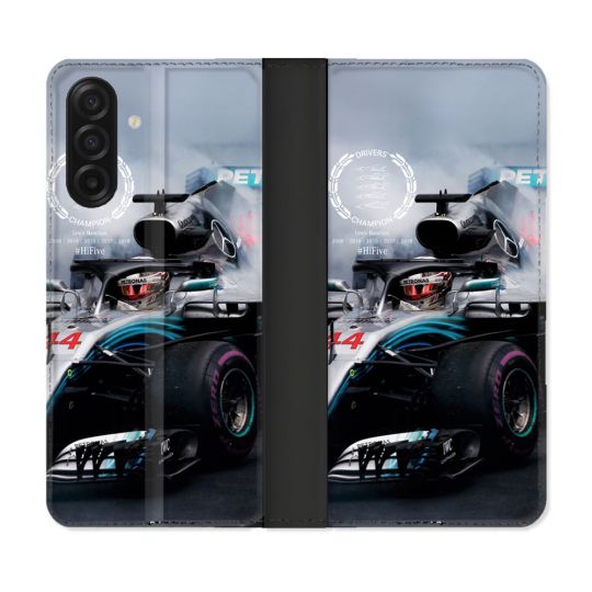 Housse cuir portefeuille Pour Samsung Galaxy A17 5G Formule 1 F1 Mercedes Petronas