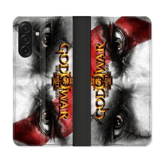 Housse cuir portefeuille Pour Samsung Galaxy A17 5G God Of War GOW