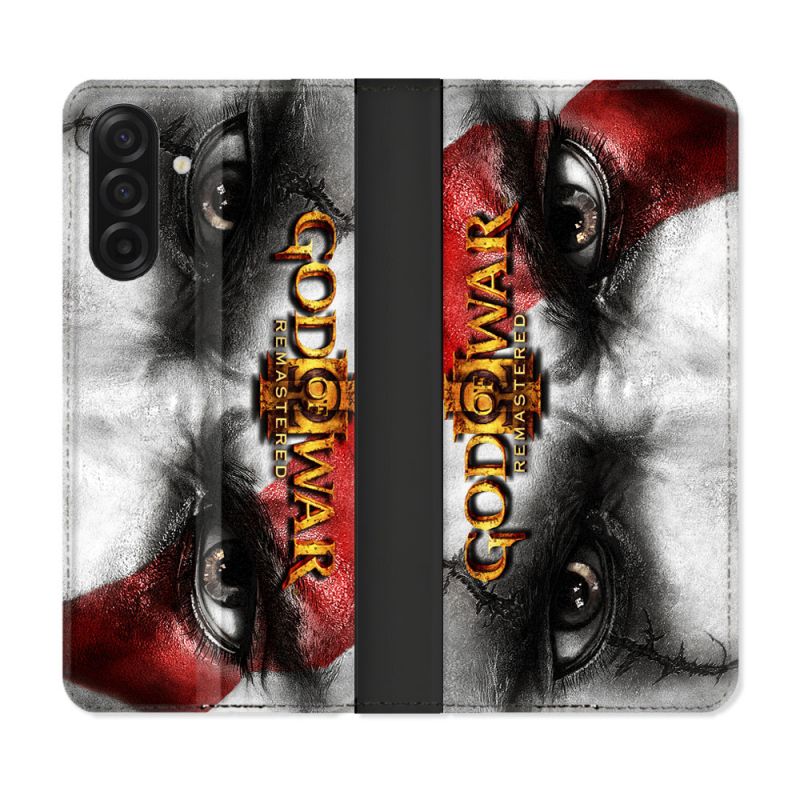 Housse cuir portefeuille Pour Samsung Galaxy A17 5G God Of War GOW