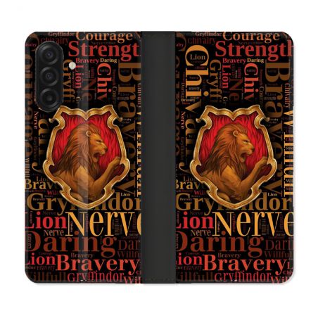 Housse cuir portefeuille Pour Samsung Galaxy A17 5G Harry Potter Griffondor