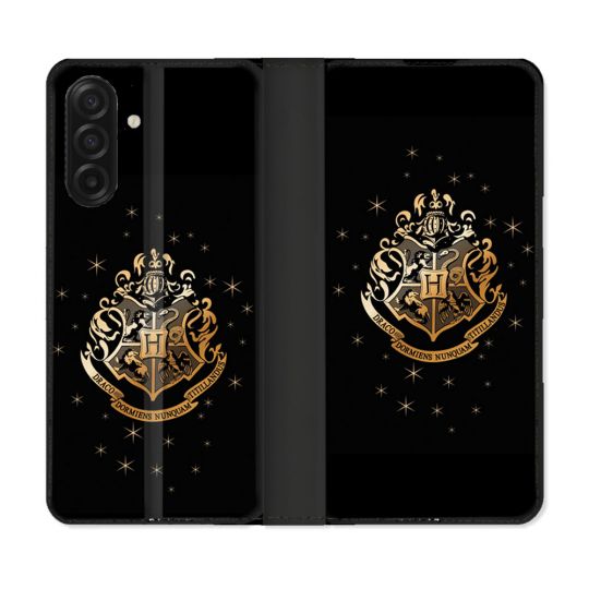 Housse cuir portefeuille Pour Samsung Galaxy A17 5G Harry Potter Poudlard
