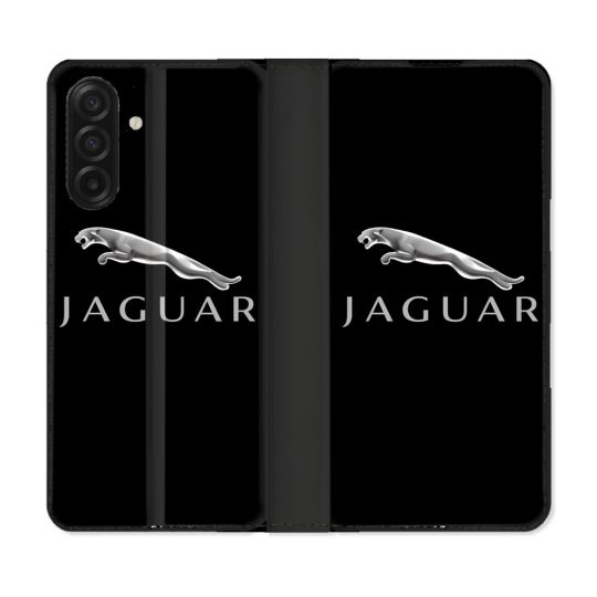 Housse cuir portefeuille Pour Samsung Galaxy A17 5G Jaguar