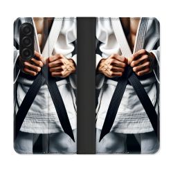 Housse cuir portefeuille Pour Samsung Galaxy A17 5G Kimono Ceinture