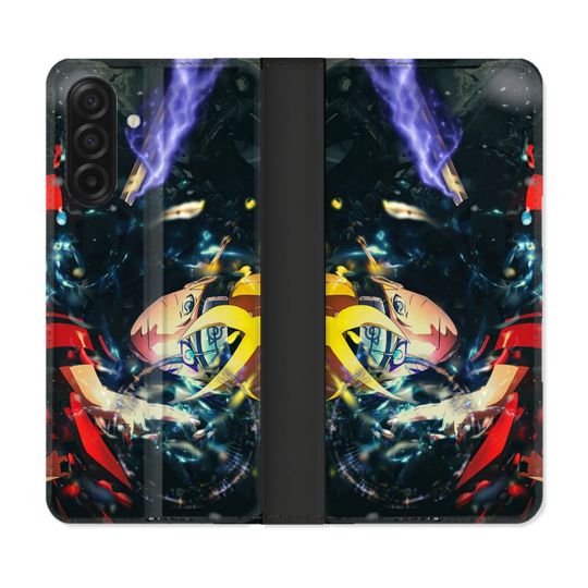 Housse cuir portefeuille Pour Samsung Galaxy A17 5G Manga Boruto Eclair