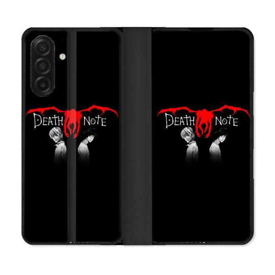 Housse cuir portefeuille Pour Samsung Galaxy A17 5G Manga Death Note Noir