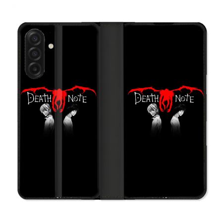 Housse cuir portefeuille Pour Samsung Galaxy A17 5G Manga Death Note Noir