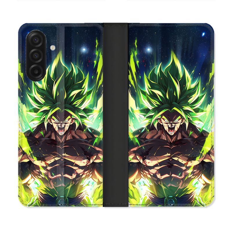 Housse cuir portefeuille Pour Samsung Galaxy A17 5G Manga Dragon Ball Broly