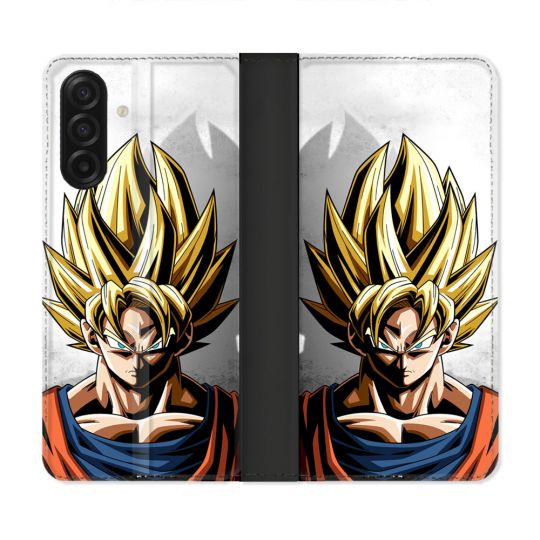 Housse cuir portefeuille Pour Samsung Galaxy A17 5G Manga Dragon Ball Sangoku Portrait