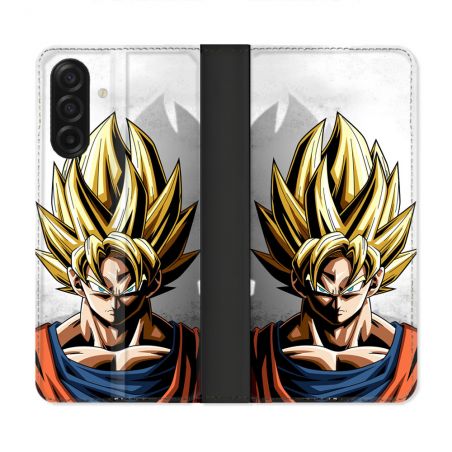 Housse cuir portefeuille Pour Samsung Galaxy A17 5G Manga Dragon Ball Sangoku Portrait