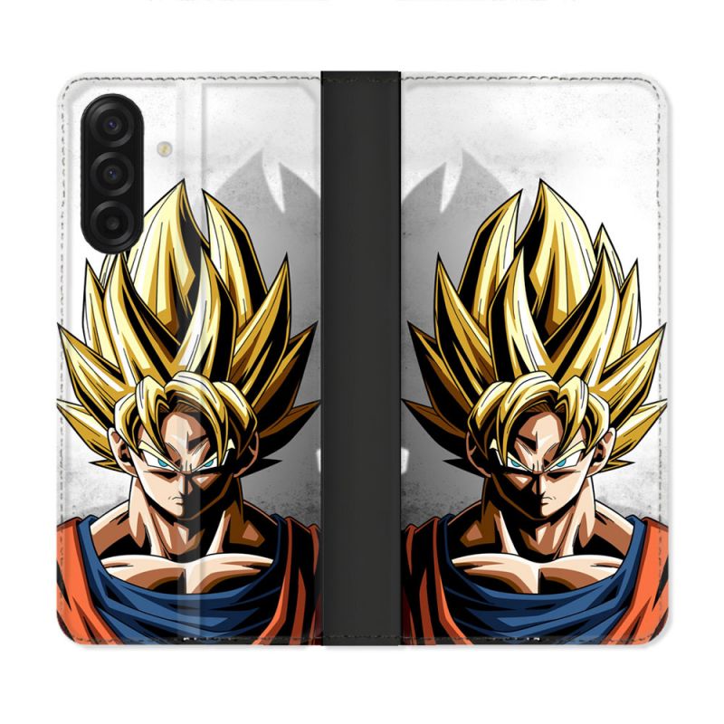 Housse cuir portefeuille Pour Samsung Galaxy A17 5G Manga Dragon Ball Sangoku Portrait