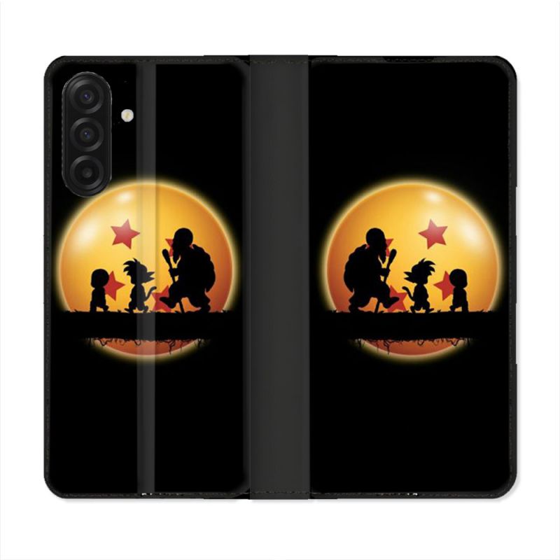 Housse cuir portefeuille Pour Samsung Galaxy A17 5G Manga Dragon Ball Vintage