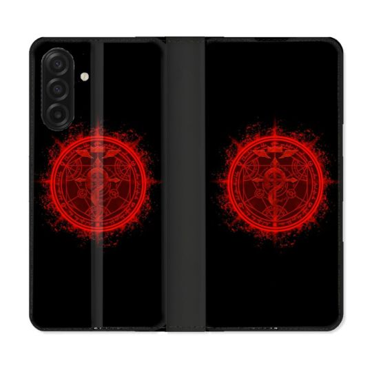 Housse cuir portefeuille Pour Samsung Galaxy A17 5G Manga Fullmetal Alchemist Logo