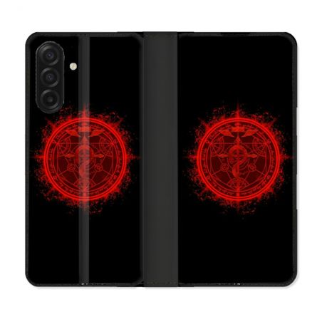 Housse cuir portefeuille Pour Samsung Galaxy A17 5G Manga Fullmetal Alchemist Logo