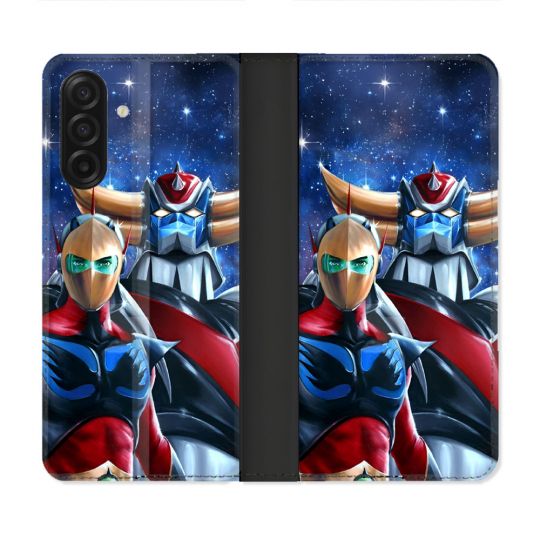 Housse cuir portefeuille Pour Samsung Galaxy A17 5G Manga Goldorak