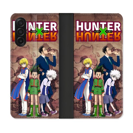 Housse cuir portefeuille Pour Samsung Galaxy A17 5G Manga Hunter X Hunter Vintage