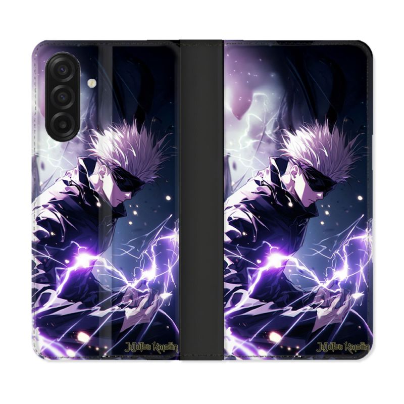 Housse cuir portefeuille Pour Samsung Galaxy A17 5G Manga Jujutsu Kaisen Gojo Saturo
